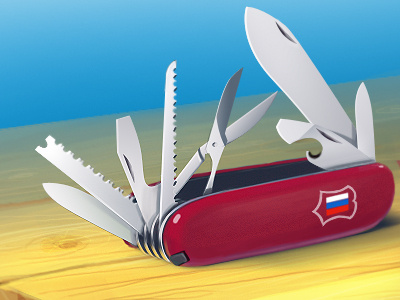 Knife illustration knife table
