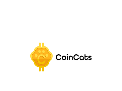 Cat paw + coin branding design graphic design logo logo folio