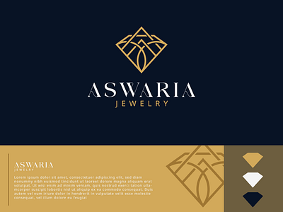 "ASWARIA" luxury jewelry logo