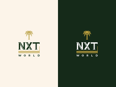 NXT WORLD Branding ai branding crypto illustrator logo logo mark logo type nft nxt palm type vector