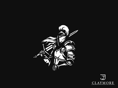 Claymore Sword Mascot Logo (Knight) aryojj aryojj.com claymore mascot logo sword