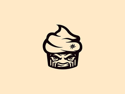 Angry Cupcake angry aryojj aryojj.com aryojj.xom branding cupcake mascot mascot logo