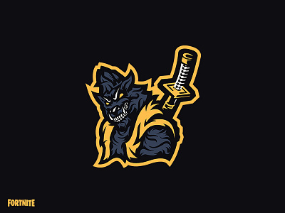 Fortnite Wolf Mascot esports fortnite logo mascot mascot character mascot design wolf wolf logo