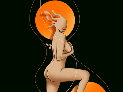 Can't Get You Outta My Brain cover illustration magazine magazine cover nude