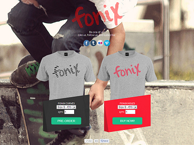 Fonix 2d bmx design fashion new radical shop skate t shirts ui web