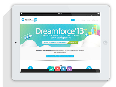 Dreamforce 2013 aborda crm homepage product salesforce web webdesign