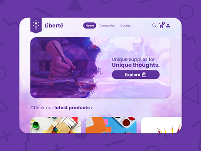 Liberté branding design purple shop ui ux