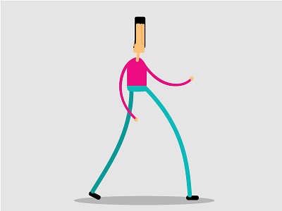 the lucky man alone character design first shot graphic happy illustrator man tall tallest