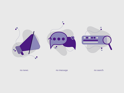 simple icons design flat icons illustration illustrator messahe purple search simple ui