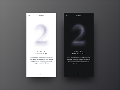 Invite Giveaway Vol. 2 black cards contrast giveaway invite iphone mobile ui ux white x