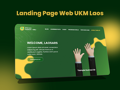 Landing Page 3d branding design ui uiux ux websites