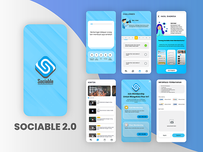 Mobile UIUX of Sociable 2.0 design gemastik mobile mobileapp ui uiux ux websites
