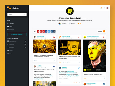 Collection Page collection gallery grid masonry social ui