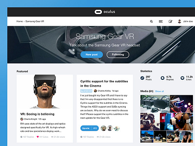 Oculus Forum community forum oculus pulse stream ui