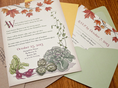 Wedding Invitation - Final illustration photoshop