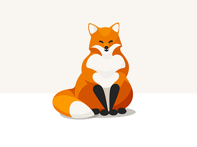 Little Fat Fox flat fox illustration illustrator