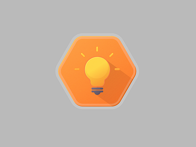 Light bulb badge