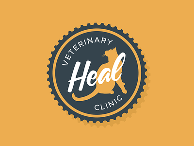 Heal Veterinary Clinic Logo brand branding inspiration lettering logo design logos seal