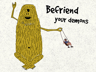 Befriend Your Demons demons drawing illustration