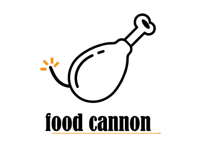 Hello Dribbble!! Logo Design for Food Cannon Fast Food art brand design food identity logo