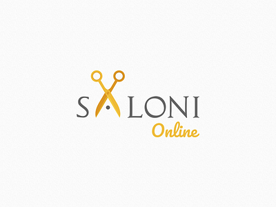 Saloni Logo branding flat font icon illustration label logo packaging simple typography