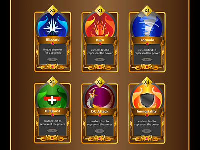 card design for mobile game