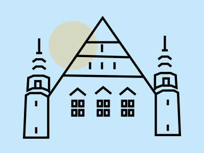 Polish Language arhitecture icon line poland symbol ui