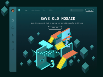 Movement for saving old mosaics movement uiux ux web webdesign website