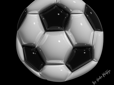 Realistic FootBall - By Haider Murtaza 3d design football graphic design illustration realistic football