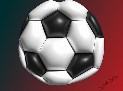 Realistic FootBall:- 2 - By Haider Murtaza 3d design football graphic design illustration reaistic football realistic football
