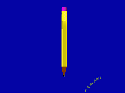Yellow Pencil - Haider Murtaza 2d graphic design pecil pencil