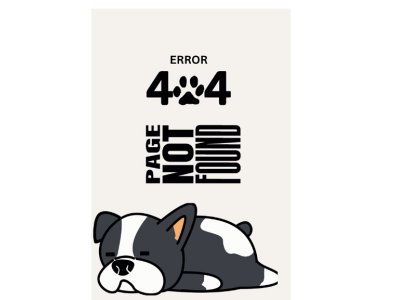 404 error page for dog walking website