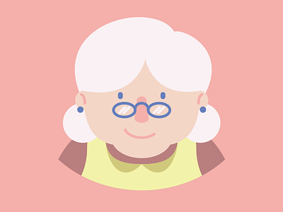 Nonna art character design illustration minimalism vector vetorial