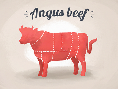 Angus Beef art brush digitalpaint illustration paint painting photoshop