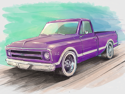 Chevy C10 art cars chevy digital paint illustration painting photoshop