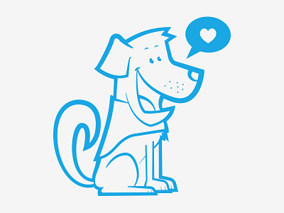 Lover Dog art character design illustration minimalism vector vetorial