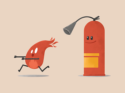 He is on fire! art character design conceptart graphicdesign illustration illustrator vector vetorial
