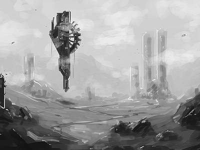 Above Us art concept art digital paint drawing environment illustration paint painting photoshop sketch