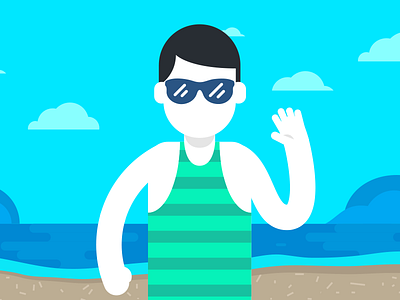Beach Boy animation art explain video graphicdesign illustration illustrator vector vetorial