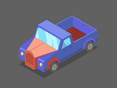 Old Truck angle art car city illustration illustrator isometria isometric truck vector vetorial