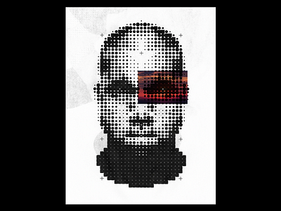 2021 01 25 bitmap halftone illustration illustrator kanye kanye west portrait print vector yeezus