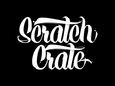 "Scratch Crate" Script Treatment brush illustrator script type typography vector