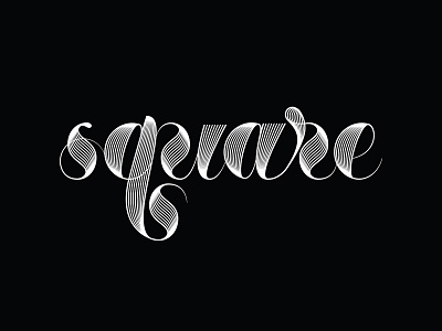 High-Contrast Calligraphic "square" Character Test