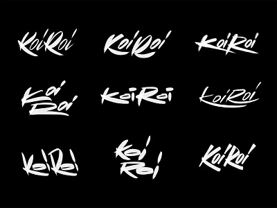 "KoiRoi" Script Studies brand branding brush calligraphy illustrator logo marker pen script type typography vector