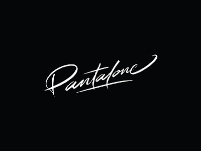 Pantalone Logo brand branding brush calligraphy illustrator logo procreate script type typography vector