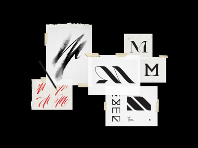 "M" – 36 Days of Type 2019 brush calligraphy display display type font illustrator script type typography vector