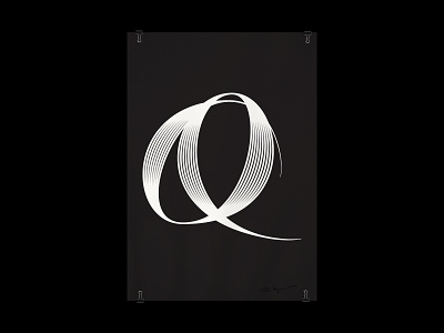 "Q" – 36 Days of Type 2019 calligraphy display display type font illustrator poster script type typography vector