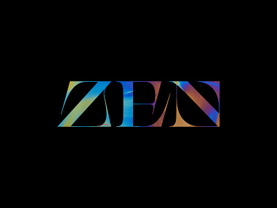 "ZEN" Type Study display display type font illustrator logo serif type typography vector