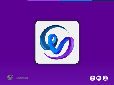V Logo App Icon