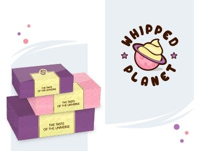 Whipped Planet branding illustration logo design packaging typography